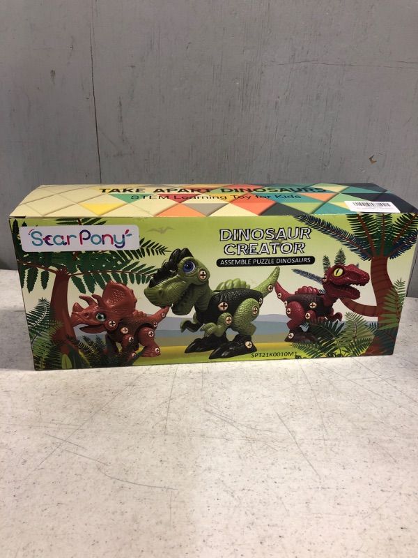 Photo 2 of 3 Pcs Take Apart Dinosaur Toys for 3 4 5 6 7 Year Old Boys Birthday Gifts with Dinosaur Eggs, Kids STEM Toys Dinosaur Toys for Kids 3-5 5-7 with Electric Drill