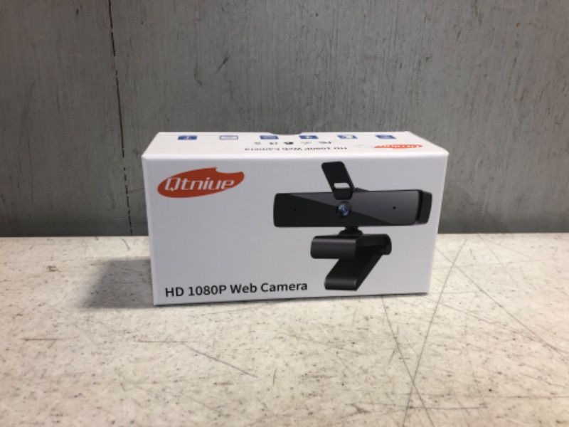 Photo 1 of Qtniue Webcam with Microphone and Privacy Cover, FHD Webcam 1080p, Desktop or Laptop and Smart TV USB Camera for Video Calling, Stereo Streaming and Online Classes 30FPS