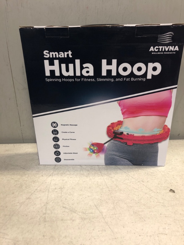 Photo 2 of ACTIVNA PRO Smart Weighted Hula Hoop with Lights - Waist Hula for Adults Weight Loss - Lose Weight, Shape Body, Trim Waist, Adult Workout Exercise Hoop - Spinning Hoops for Fitness, Slimming Pink