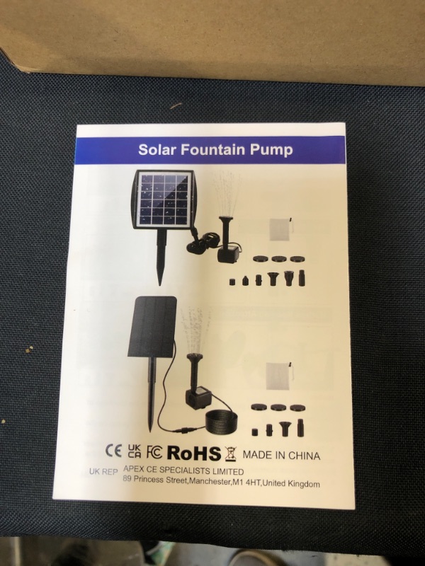 Photo 2 of 3W Solar Fountain Pump for Bird Bath, 2022 Upgrade Solar Powered Water Floating Plug-Gable Fountains Kit with 7 Nozzle for Garden, Yard, Fish Tank, Pond, Swimming Pool, Outdoor and Patio

