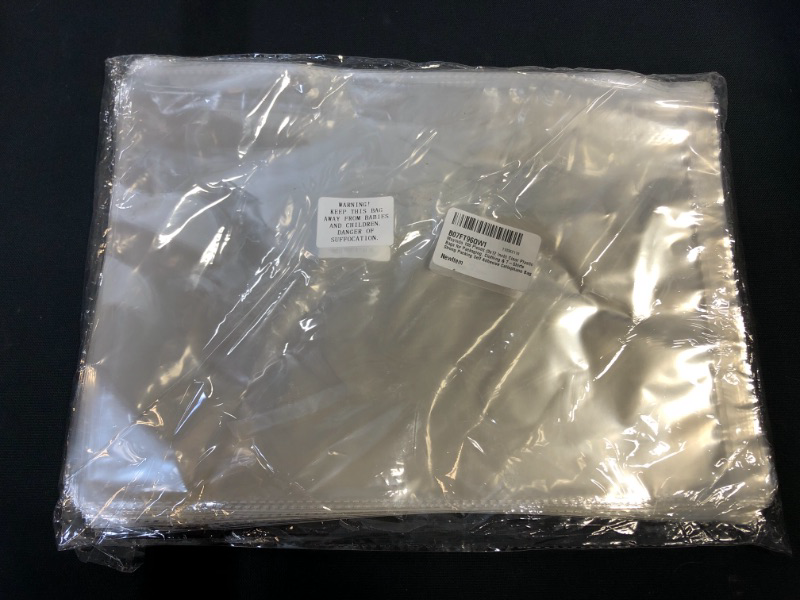 Photo 2 of 100 Pieces (9x12 Inch) Clear Plastic Bags for Packaging, Clothing & T-Shirts Strong Packing Self Adhesive Cellophane Bag
