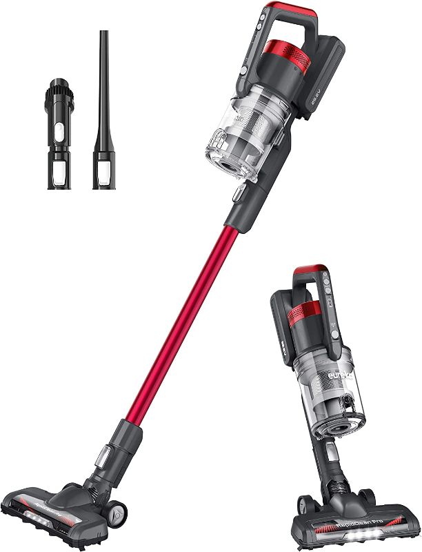 Photo 1 of  Eureka RapidClean Pro Lightweight Cordless Vacuum Cleaner, Convenient Stick and Handheld Vac, Red,Black
