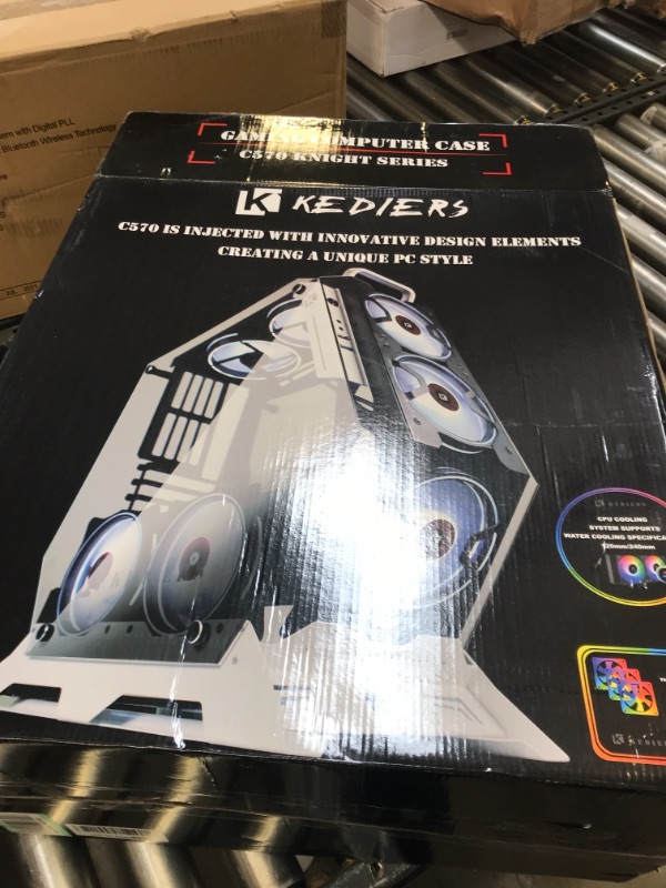 Photo 1 of KEDIERS PC Case - ATX Tower Tempered Glass Gaming Computer Open Frame Case with 7 RGB Fans,C570