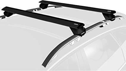 Photo 1 of 47” Pro Aluminum Universal Roof Rack Cross Bars with 4 Keyed Locks Fully Assembled- Fit Raised Side Rails Black Color
