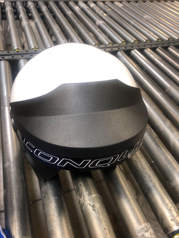 Photo 1 of Conquer Snell SA2020 Approved Open Face Auto Racing Helmet Medium White