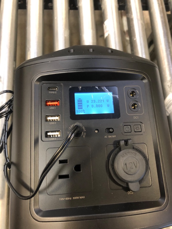 Photo 1 of ORICO 300W Portable Power Station, Aluminum 461Wh/124800mAh Solar Generator Pure Sine Wave Lithium Battery Pack with PD 60W /1AC/3USB/2DC/Car Charger Ports for Outdoors Camping Travel Emergency