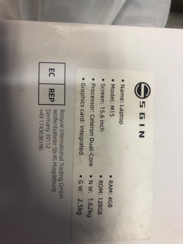 Photo 4 of SGIN Laptop 15.6 Inch Laptops 4GB RAM 128GB ROM SSD Windows 11 Laptops with Intel UHD Graphics 600, 2.8Ghz Intel Celeron N4020C, Mini HDMI, WiFi, Webcam, USB3.0, Bluetooth 4.2 4GB RAM 128GB SSD