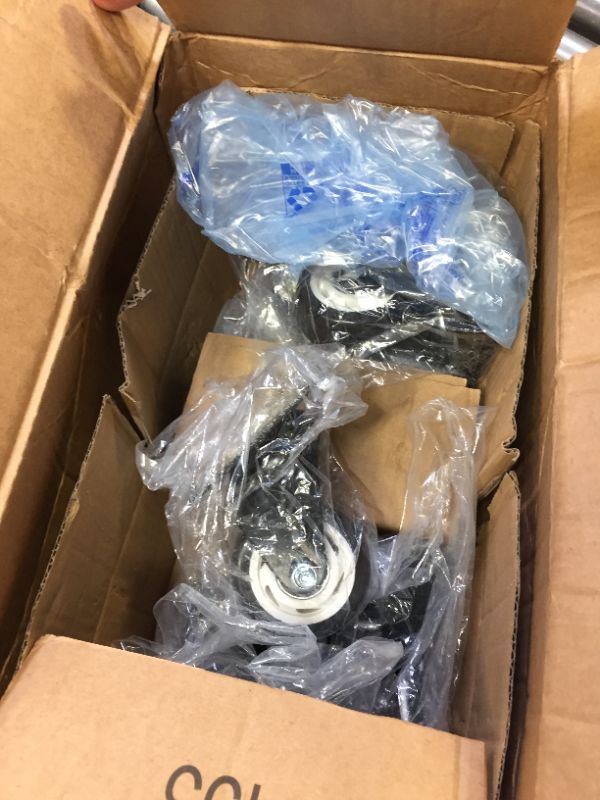 Photo 3 of 3 inch Swivel Caster Wheels, Heavy Duty Plate Casters with no Brakes Total Capacity 1000lbs (Pack of 4) 4 without brake