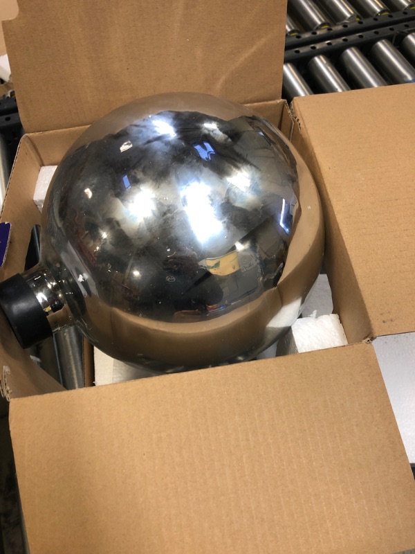 Photo 1 of Alpine Corporation GLB292SL Gazing Globe, 10" L x 10" W x 12" H, Silver 10"L x 10"W x 12"H Silver