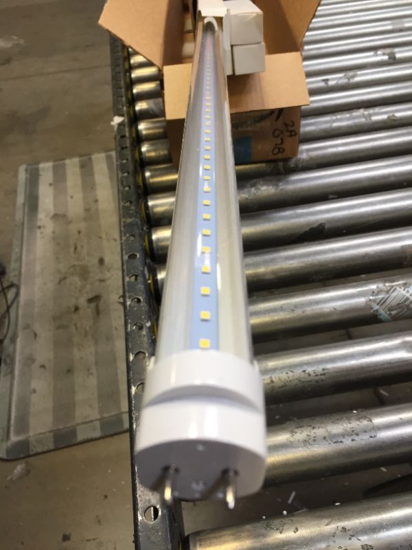 Photo 2 of 2FT LED Tube Light, T8 T10 Type B LED Light Bulb, 1120LM High Bright, 24 Inch F20T12 Fluorescent Replacement, Ballast Bypass, 8W(20W Equiv), 5000K Daylight, Double Ended Power, Clear Cover (4 Pack)