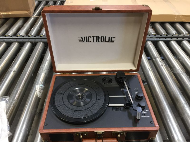 Photo 2 of Victrola Vintage 3-Speed Bluetooth Portable Suitcase Record Player with Built-in Speakers