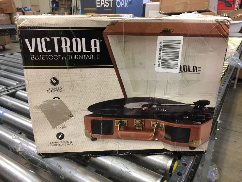 Photo 6 of Victrola Vintage 3-Speed Bluetooth Portable Suitcase Record Player with Built-in Speakers