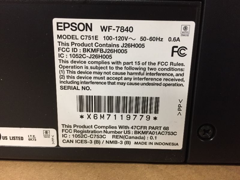 Photo 8 of Epson Workforce Pro WF-7840 Wireless Wide-Format All-in-One Color Inkjet Printer - Print Scan Copy Fax - 4.3" LCD, 25 ppm, 4800 x 2400 dpi, 13" x 19", 50-Sheet ADF, Auto 2-Sided Printing, Ethernet
