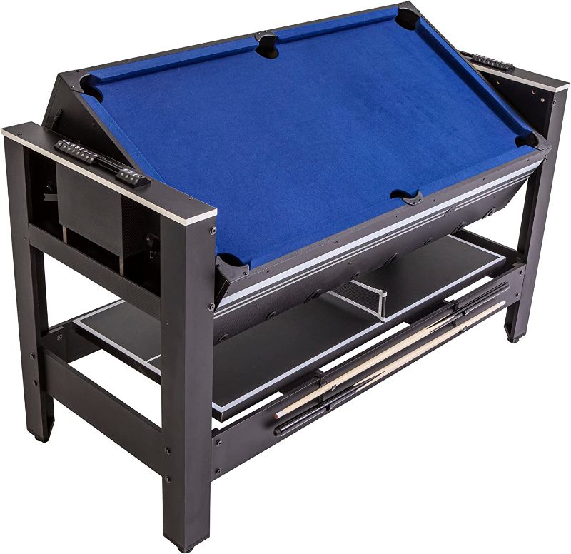 Photo 1 of ATOMIC 54" 4-in-1 Multi-Game Swivel Table, Blue (G05000FE)
