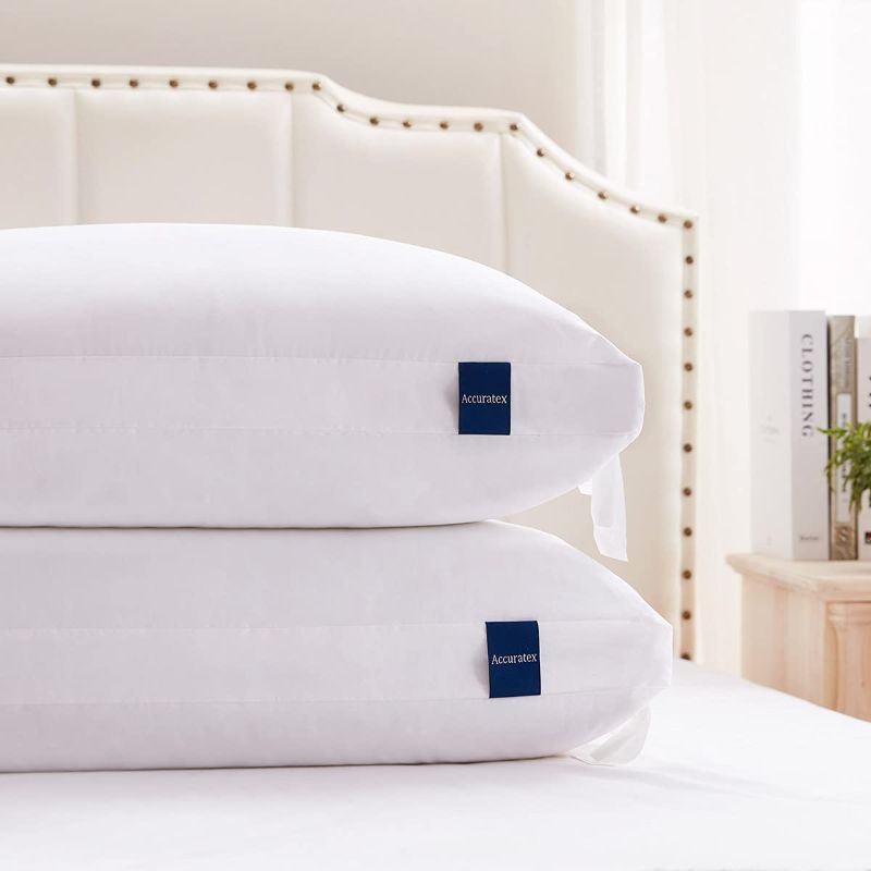 Photo 1 of 
ACCURATEX Premium Bed Pillows Queen Size Set of 2, Shredded Memory Foam Pillow Hybrid with Fluffy Down Alternative Fill Cotton Cover, Adjustable Firm Pillow...--ONLY 1 PILLOW
