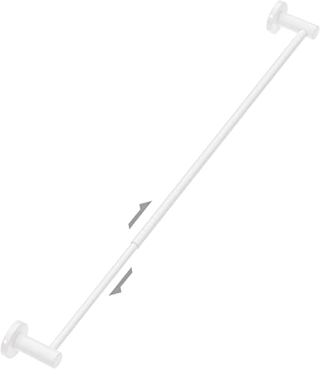 Photo 1 of Adjustable 23.6 to 42 Inch Single Bath Towel Bar, ZUEXT Oil Rubbed White Stainless Steel Towel Holder Hanger,Wall Mount Expandable Hand Towel Rod for Bathroom Kitchen Washroom,1" Tube Towel Rail Racks