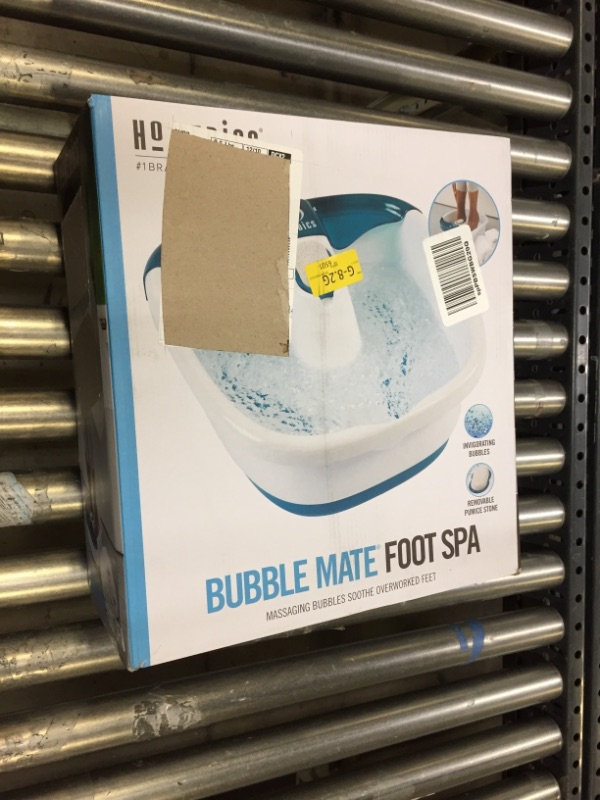 Photo 2 of HoMedics Bubble Mate Foot Spa, Toe Touch Controlled Foot Bath with Invigorating Bubbles and Splash Proof, Raised Massage nodes and Removable Pumice Stone