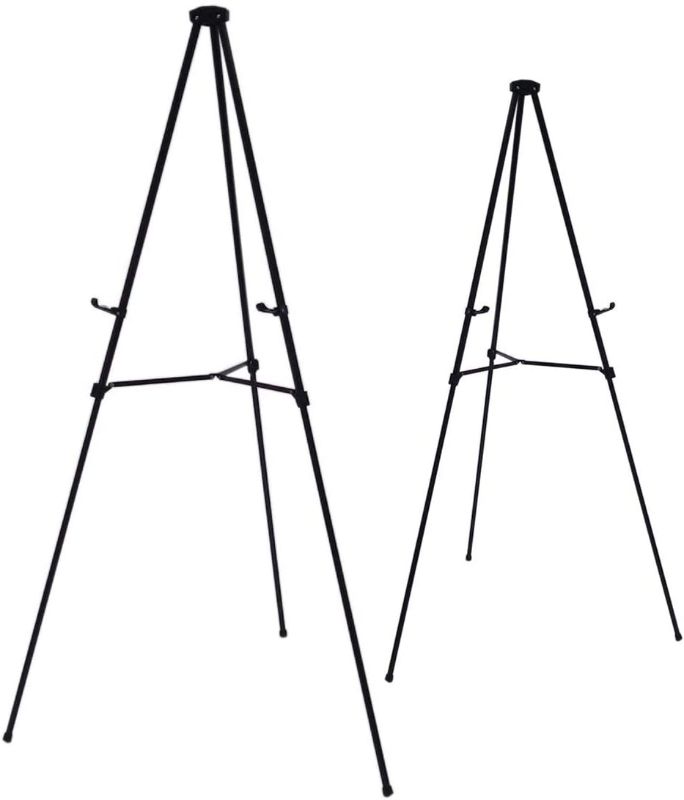 Photo 1 of Lightweight Aluminum Telescoping Display Easel, 70 Inches, Black (4)