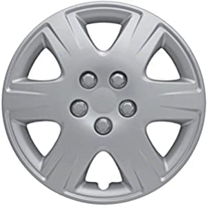 Photo 1 of Coast to Coast IWC42215 Single 6 Spoke Gloss Silver 15" Wheel Cover Compatible with 2005-2008 Toyota Corolla - Single Hubcap -- Small Scratch on Item