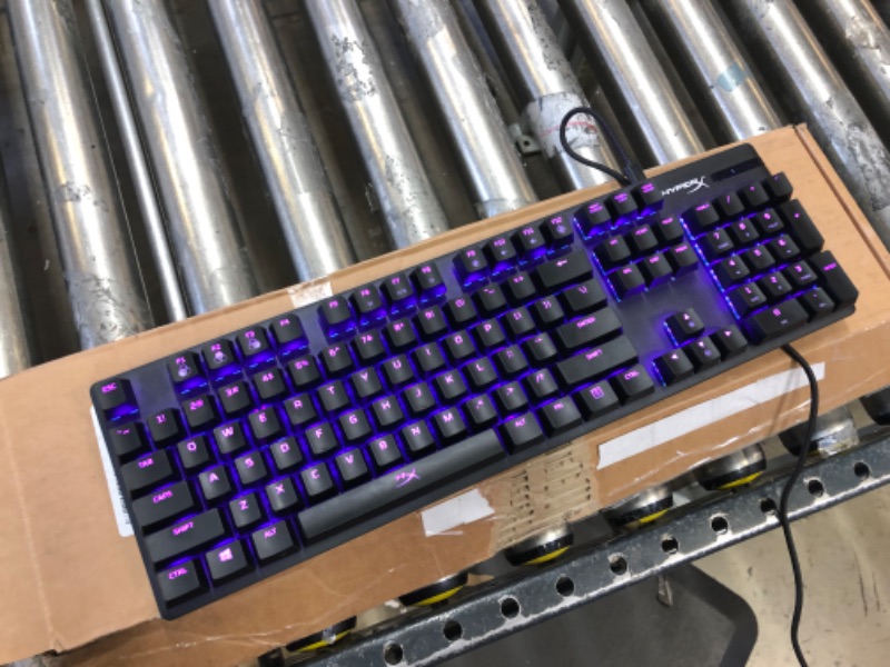 Photo 4 of HyperX Alloy Origins - Mechanical Gaming Keyboard, Software-Controlled Light & Macro Customization, Compact Form Factor, RGB LED Backlit - Tactile HyperX Aqua Switch