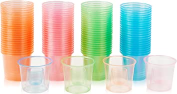 Photo 1 of 200 Disposable Bomber Cups - Color Plastic Bomber Shot Glasses - Heavy Duty, Highly Durable and Reusable Shot Cups - Perfect for Shots
