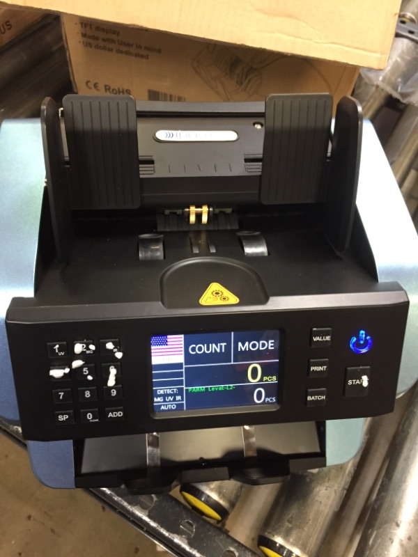 Photo 1 of IDLETECH BC-1500 Money Counter Machine with Counterfeit Detection, Bill Counter, Money Counter. UV/MG/IR/DBL/Half/Chain/DD, Value Calculation, Add, Batch Modes. Print Option. Bank Grade.