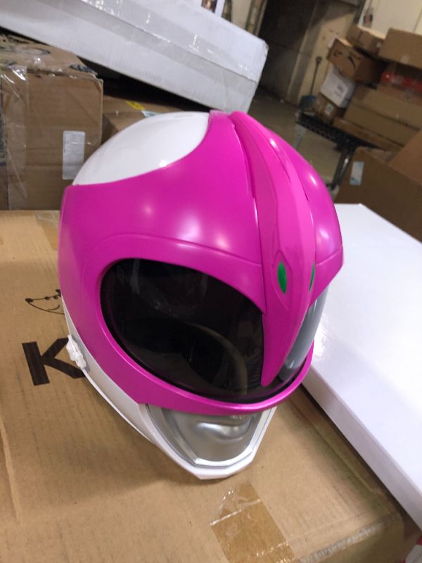 Photo 2 of Mighty Morphin Power Rangers Pink Ranger Replica Helmet with Display Stand (Exclusive)