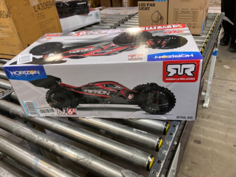 Photo 6 of ARRMA RC Car 1/8 Typhon 6S V5 4WD BLX Buggy with Spektrum Firma RTR (Ready-to-Run), Black and Red, ARA8606V5 - BATTERY MISSING 