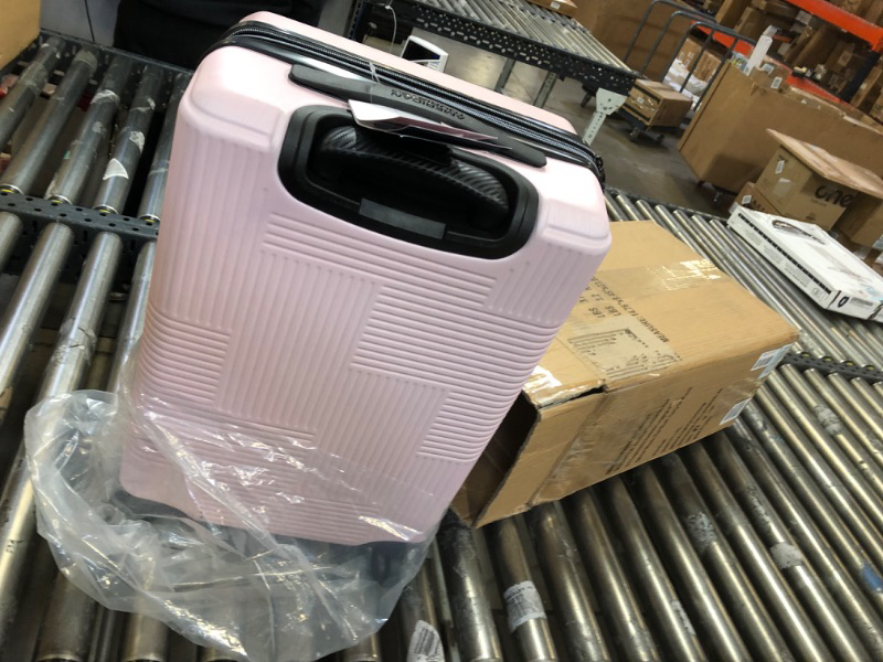 Photo 2 of American Tourister Stratum XLT Expandable Hardside Luggage with Spinner Wheels, Pink Blush, Carry-On 21-Inch Carry-On 21-Inch Pink Blush