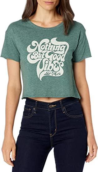 Photo 1 of D-Nice Women's Exclusive Official Nothing But Good Vibes Crop Tee S
