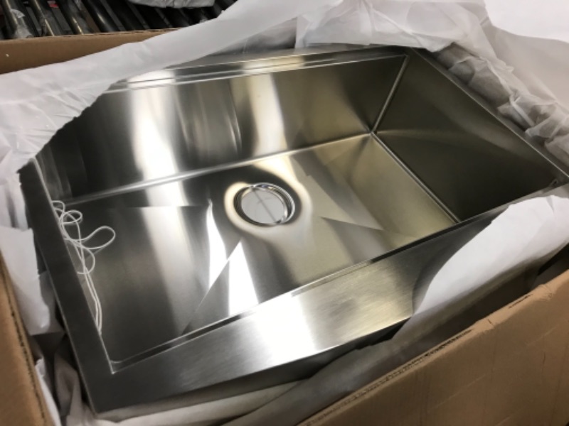 Photo 1 of 33" stainless steel farmhouse sink 33"x22" ledge sink 