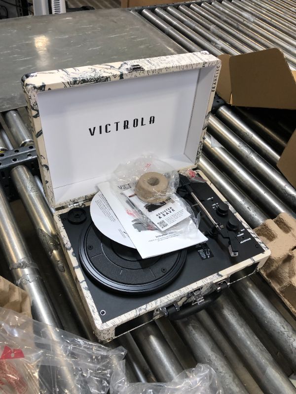 Photo 2 of Victrola Vintage 3-Speed Bluetooth Portable Suitcase Record Player & Vintage 3-Speed Bluetooth Portable Suitcase Record Player with Built-in Speakers | Upgraded Turntable Audio Sound