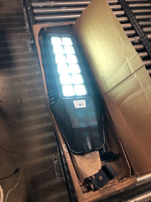 Photo 1 of 1200W Solar Street Light,80000LM Dusk to Dawn Solar Powered Parking Lot Lights Motion Sensor Waterproof IP66 Security Led Flood Outdoor Lights for Yard, Garden, Street, Basketball Court
