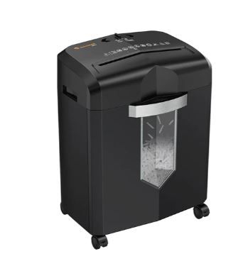 Photo 1 of Bonsaii C266-A 12 Sheet Cross-Cut Credit Card/CDs/Staple Heavy Duty Paper Shredder for Home Office Use with 4 Universal Casters----------item ahs oli on it due to not being rusted 
