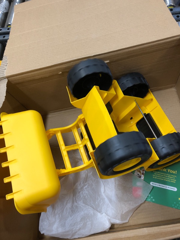 Photo 3 of Boley Builders Large Yellow Front Loader Truck with Lights and Sounds - Kids Construction Toys and Vehicles for Toddlers Boys and Girls----Like new 

