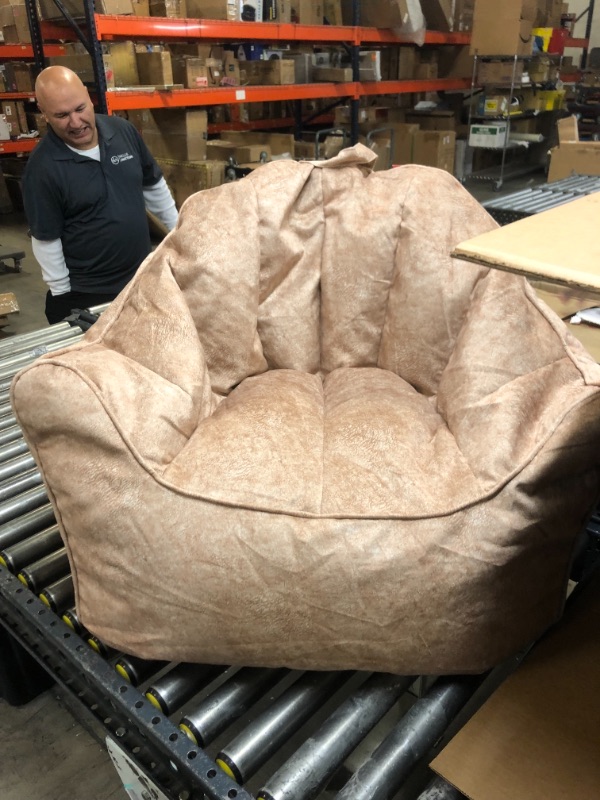 Photo 2 of Big Joe Hug Beanbag Chair Caribou Hyde Fawn