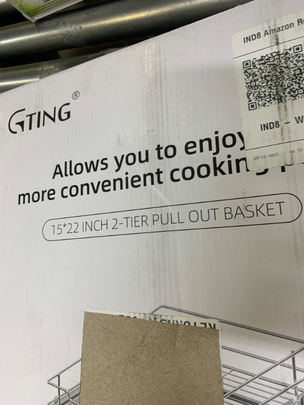 Photo 1 of 15"x22" 2 Tier Pullout Basket --- Box Packaging Damaged, Item is New