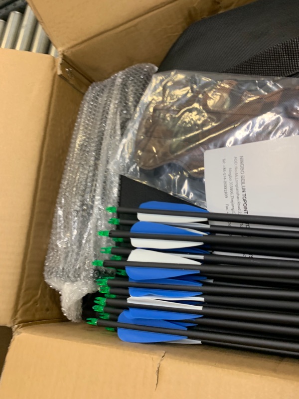 Photo 1 of Topoint Trigon Compound Bow Full Package,CNC Milling Riser,USA Gordon Composites Limb,BCY String,19"-30" Draw Length,19-70Lbs Draw Weight,IBO 320fps ghost --- Box Packaging Damaged, Item is New