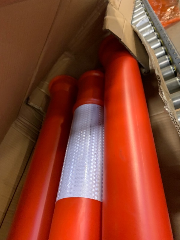 Photo 3 of 3 Large Traffic Cones --- Box Packaging Damaged, Moderate Use, Scratches and Scuffs on item, Missing Parts.
