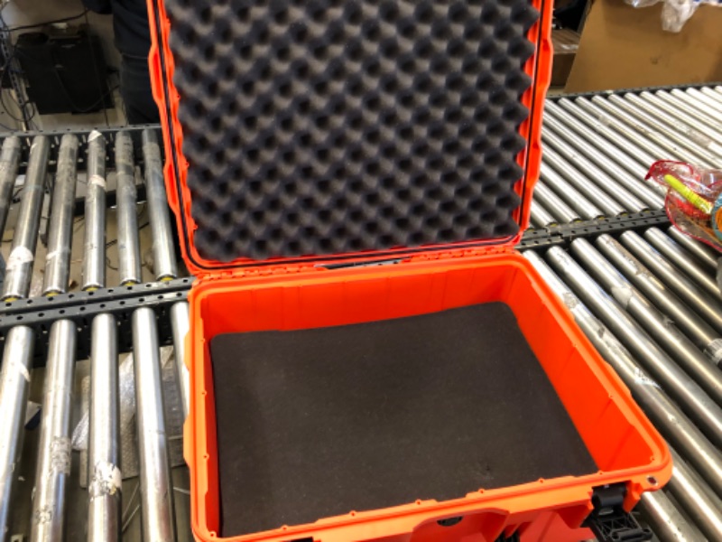 Photo 2 of Nanuk 950 Waterproof Hard Case with Wheels and Foam Insert - Orange Orange Cubed Foam