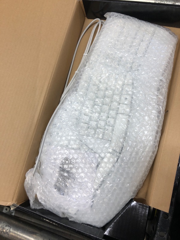 Photo 1 of Perixx PERIBOARD-512W Periboard-512 Ergonomic Split Keyboard - Natural Ergonomic Design - White - Bulky Size 19.09"X9.29"X1.73", US English Layout
