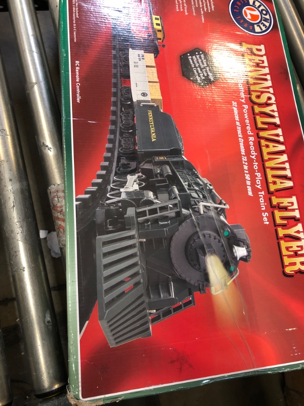 Photo 2 of Lionel Pennsylvania Flyer Freight Ready-to-Play Set, Battery-powered Model Train with Remote Complete Set