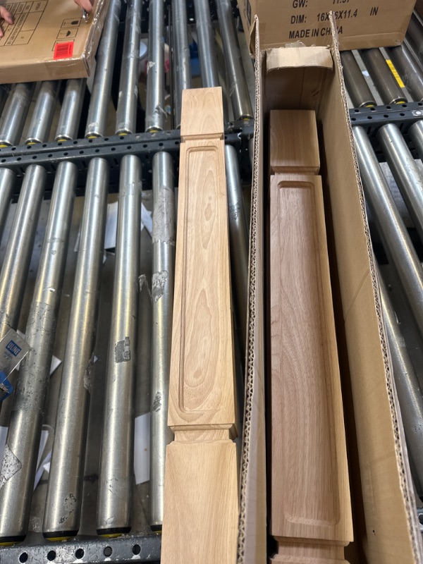 Photo 2 of 35 1/2-inch H 3 1/2-inch W 3 1/2-inch D Cabinet Columns, Btowin 2Pcs Unfinished Square Rubberwood Replacement Island Legs for Large Dining Table & Kitchen Table 3 1/2"W x 3 1/2"D x 35 1/2"H