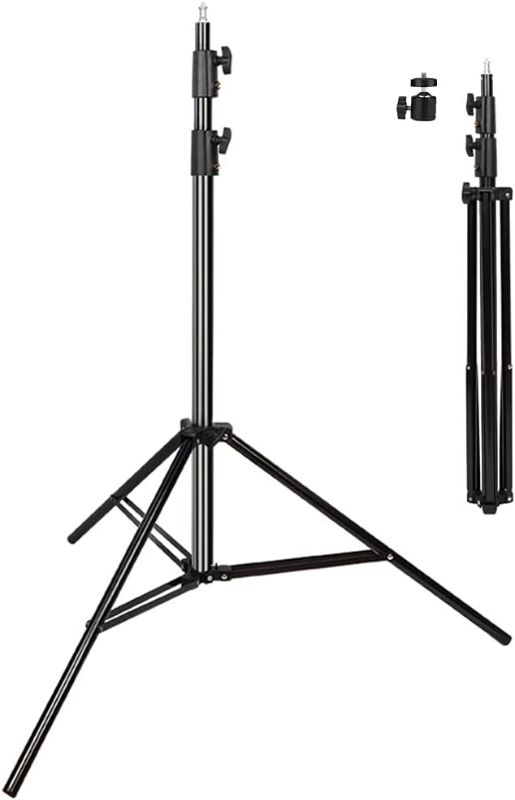 Photo 1 of Heavy Duty Light Stand 9.5 Feet/2.8 Meters Adjustable Spring Cushioned Metal Photography Tripod Stand for Photo Studio Speedlight, Ring Light, Photographic Equipments Thickening Flash Stand
