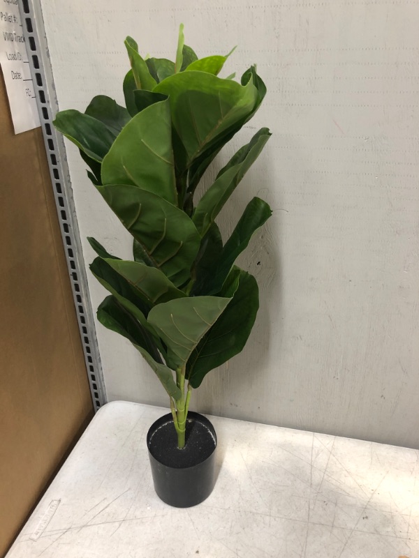 Photo 2 of BESAMENATURE 30" Little Artificial Fiddle Leaf Fig Tree / Faux Ficus Lyrata for Home Office Decoration
