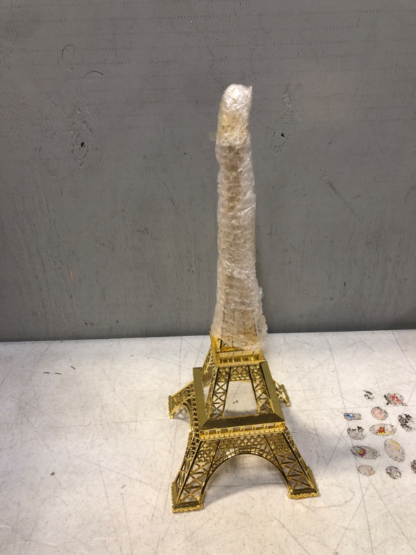 Photo 2 of allgala 19 Inch 48CM Eiffel Tower Statue Decor Alloy Metal-Gold (EF19-86193)
