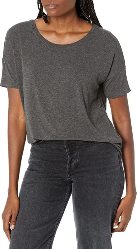 Photo 1 of Daily Ritual Women's Jersey Relaxed-Fit Short-Sleeve Drop-Shoulder Scoopneck T-Shirt
