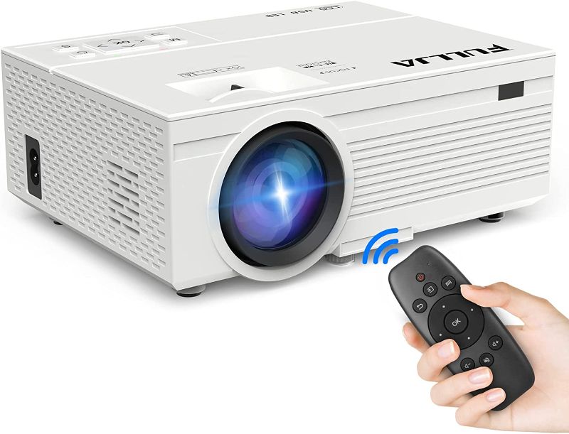 Photo 1 of Mini Portable Projector 1080P Home Theater Video Projector - Full HD 8500 Lumens LED Movie Projector Compatible with HDMI, PS4, VGA, USB, TF, AV, Laptop, Smartphone, Small Outdoor Projector
