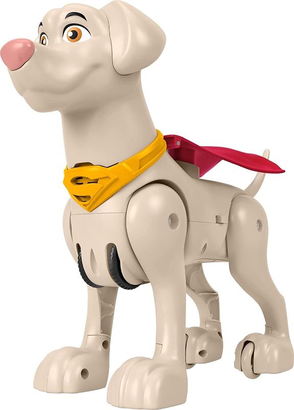 Photo 1 of Fisher-Price DC League of Super-Pets Krypto Toy, 14 inches long, Authentic Movie Figure with Sounds Phrases & Motorized Motion, Rev & Rescue
