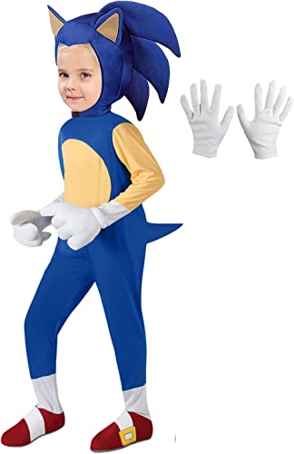 Photo 1 of Halloween Dress Up Boys Girls Pretend Play Kids Costume Hedgehog Jumpsuit Bodysuit with Gloves Headpiece (SIZE MEDIUM)
